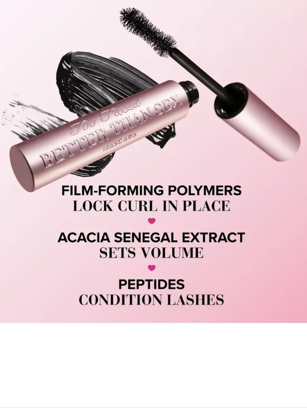 Too Faced Better Than Sex Mascara: Black, , .17oz, NWOB